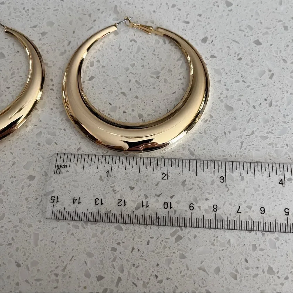 Minimalist Gold Hoop Earrings‎